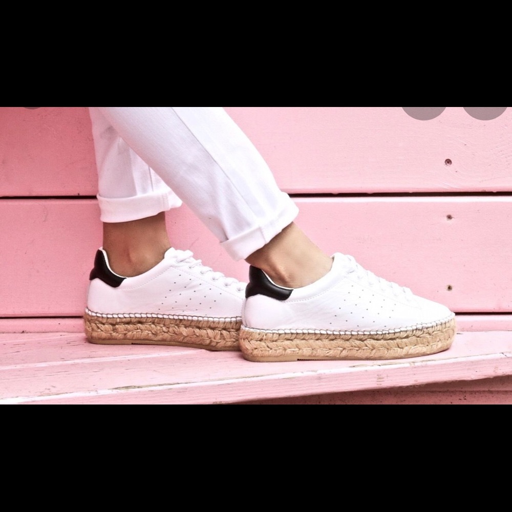 Vince Camino White and black espadrille sneakers - Picture 6 of 6
